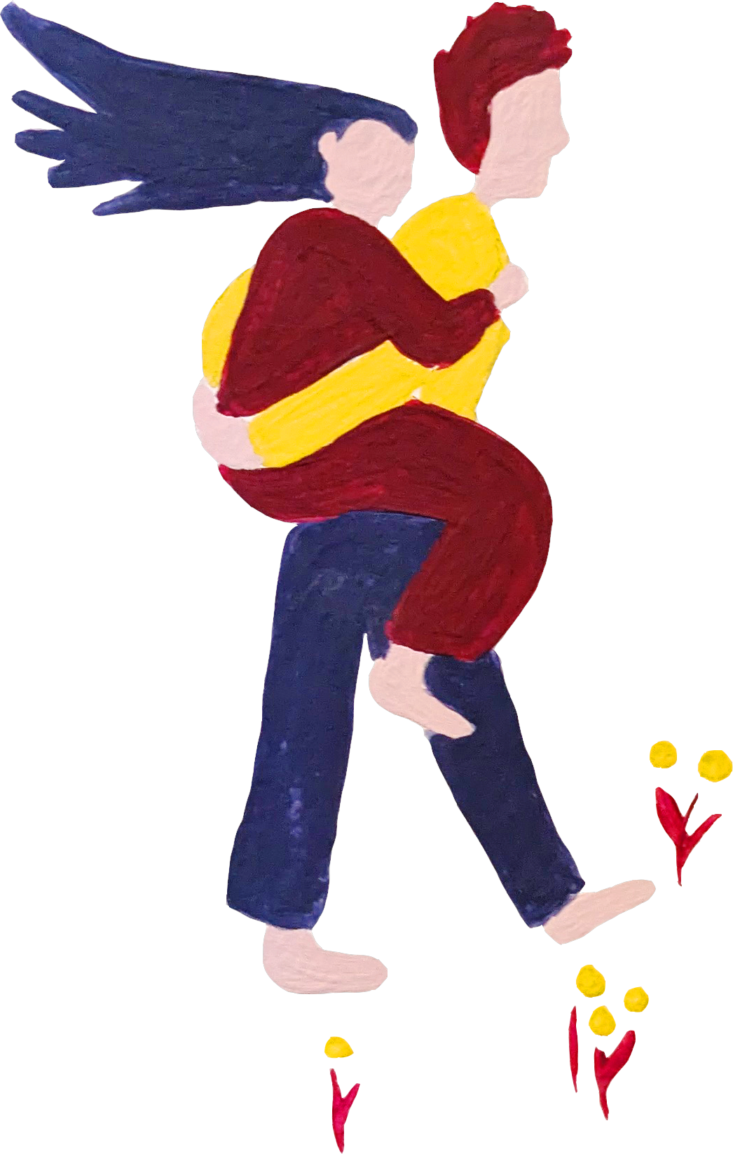 Illustration Porter sur le dos