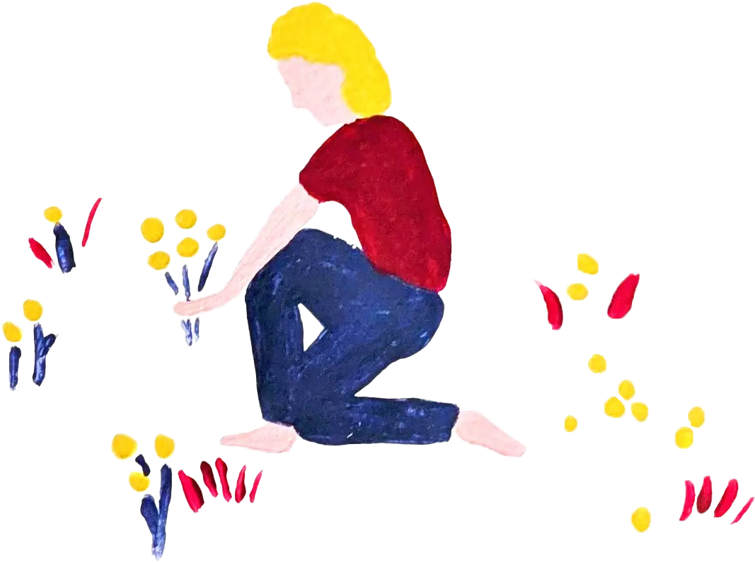 Illustration Ramasser-fleurs